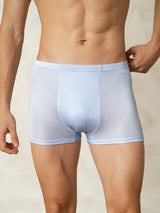 [Lichtblauw] SilkSilky-NL Zijde Gebreid Mens Underwear 001