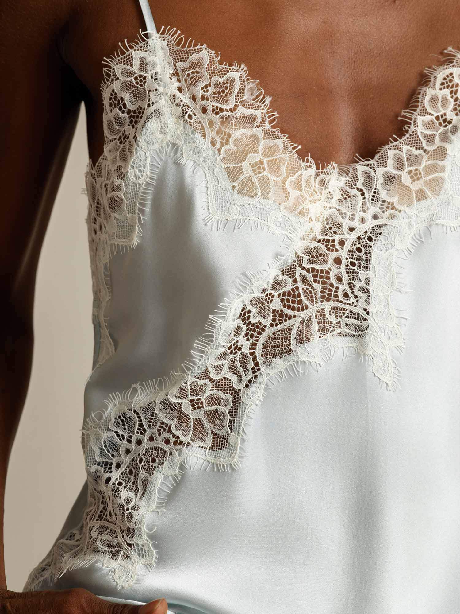 [Lichtblauw] SilkSilky-NL Zijde Camisoles 004