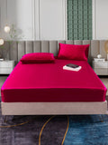 SilkSilky NL 25Momme Pure Silk Bedding Set Wijn 002