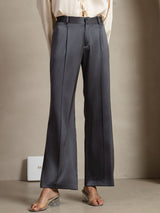 [Donkergrijs] SilkSilky-NL 19Momme Zijde Womens Pants 005,