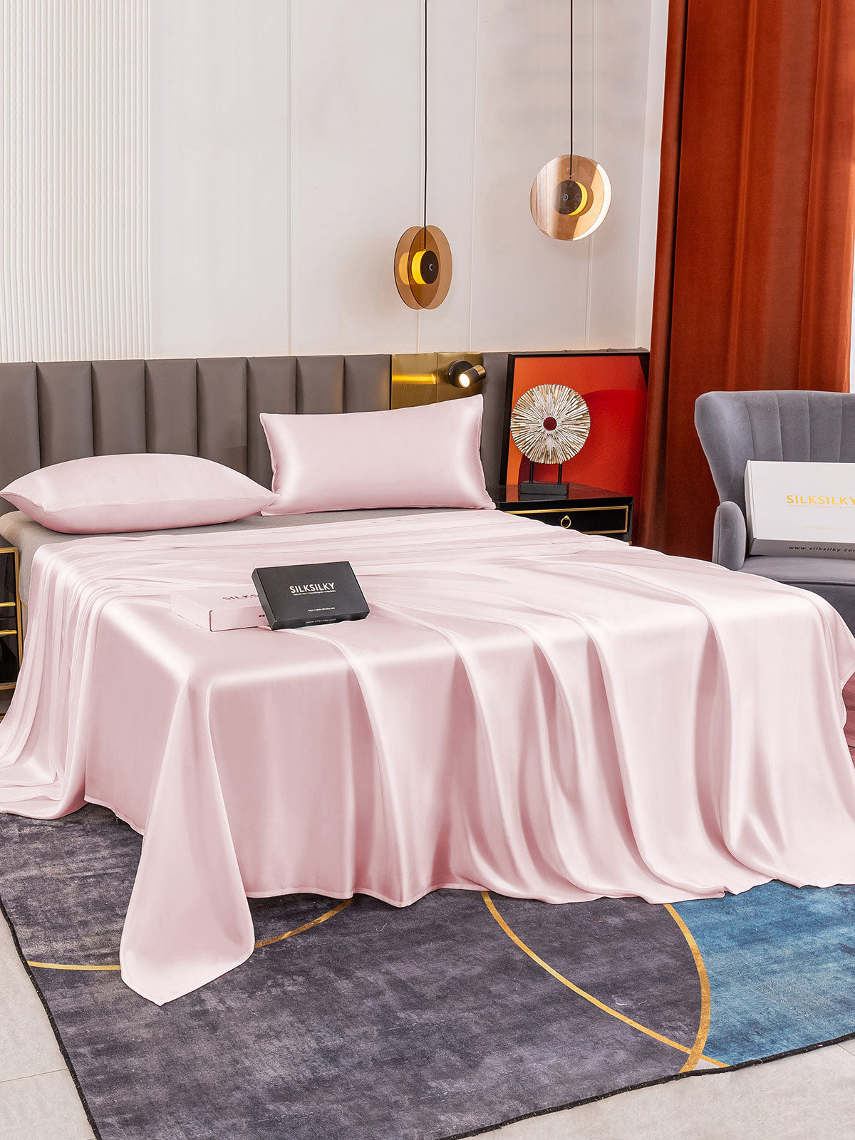 SilkSilky NL 19Momme Pure Silk Bedding Set Roze 003