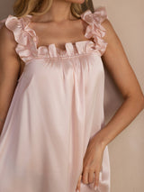 [Roze] SilkSilky-NL Sleeveless Square Neck Nachthemd 004