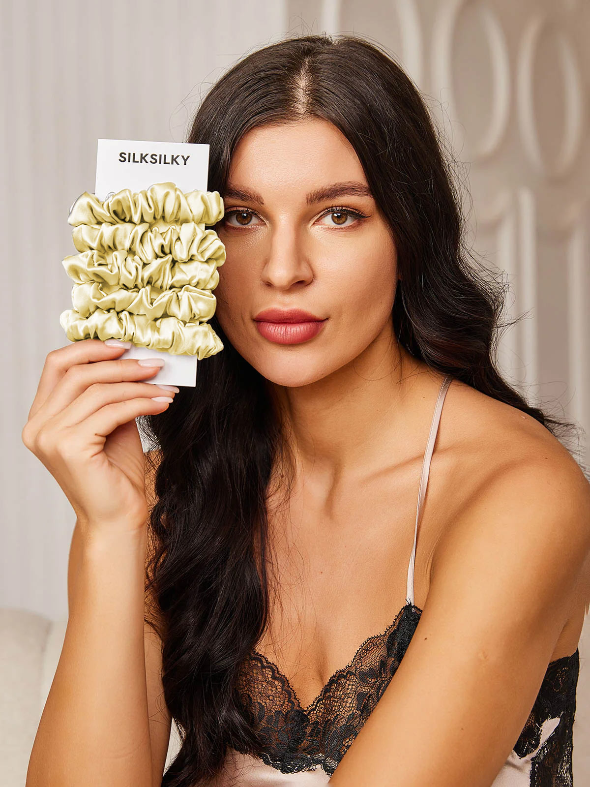 [Lichtgeel] SilkSilky-NL 19Momme Scrunchie 001