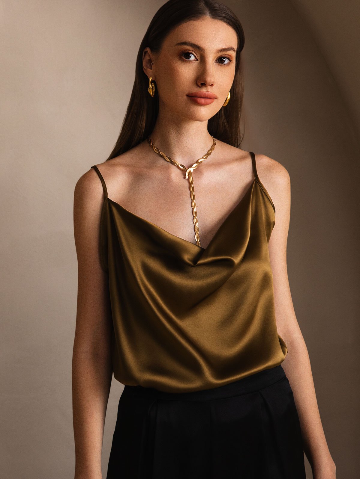 [Bruin] SilkSilky-NL 19Momme Zijde Camisoles 003