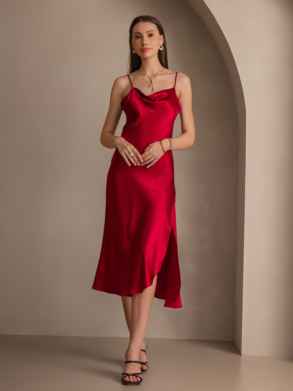 [Wijn] SilkSilky-NL 19Momme Dress 005