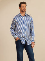 [Marine Streep] SilkSilky-NL 19Momme Lange Mouw Reverskraag Heren Shirt 004
