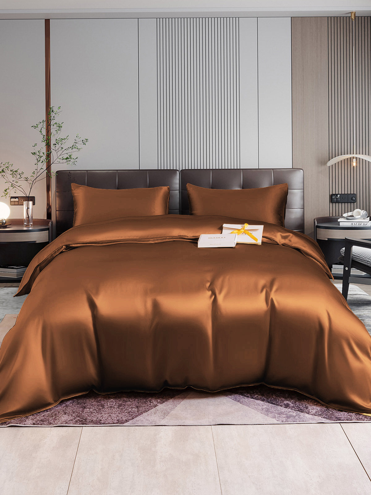 [Koffie] SilkSilky-NL 22Momme Bedding Set 005