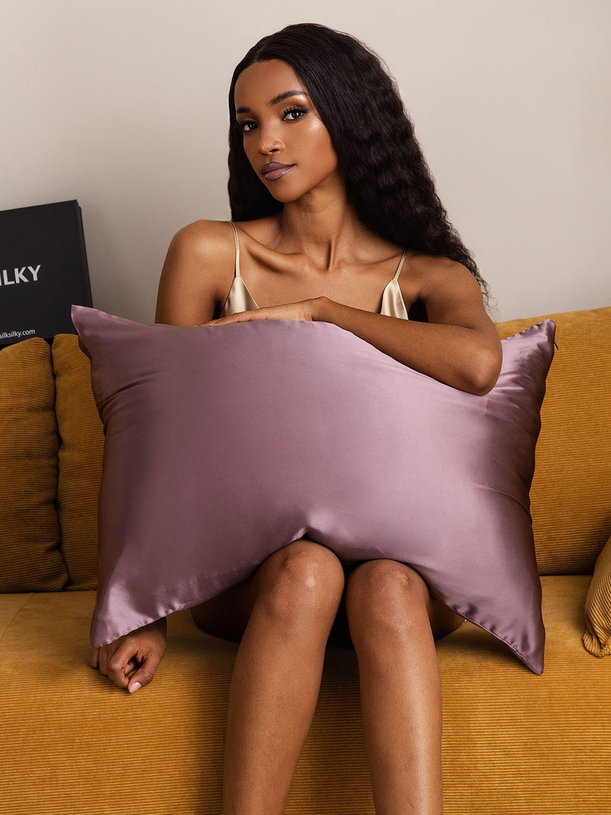 [Donkerpaars] SilkSilky-NL 19Momme Pillowcase 001