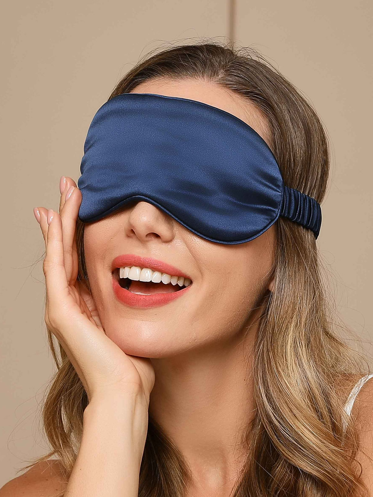 SilkSilky-NL 19Momme Eye Mask Donkerblauw 002