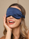 SilkSilky-NL 19Momme Eye Mask Donkerblauw 002