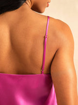 [Rode Roos] SilkSilky-NL Spaghetti Strap V Neck Cami-Set 006