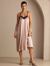 [Toscane] SilkSilky-NL V Neck Jurk 004