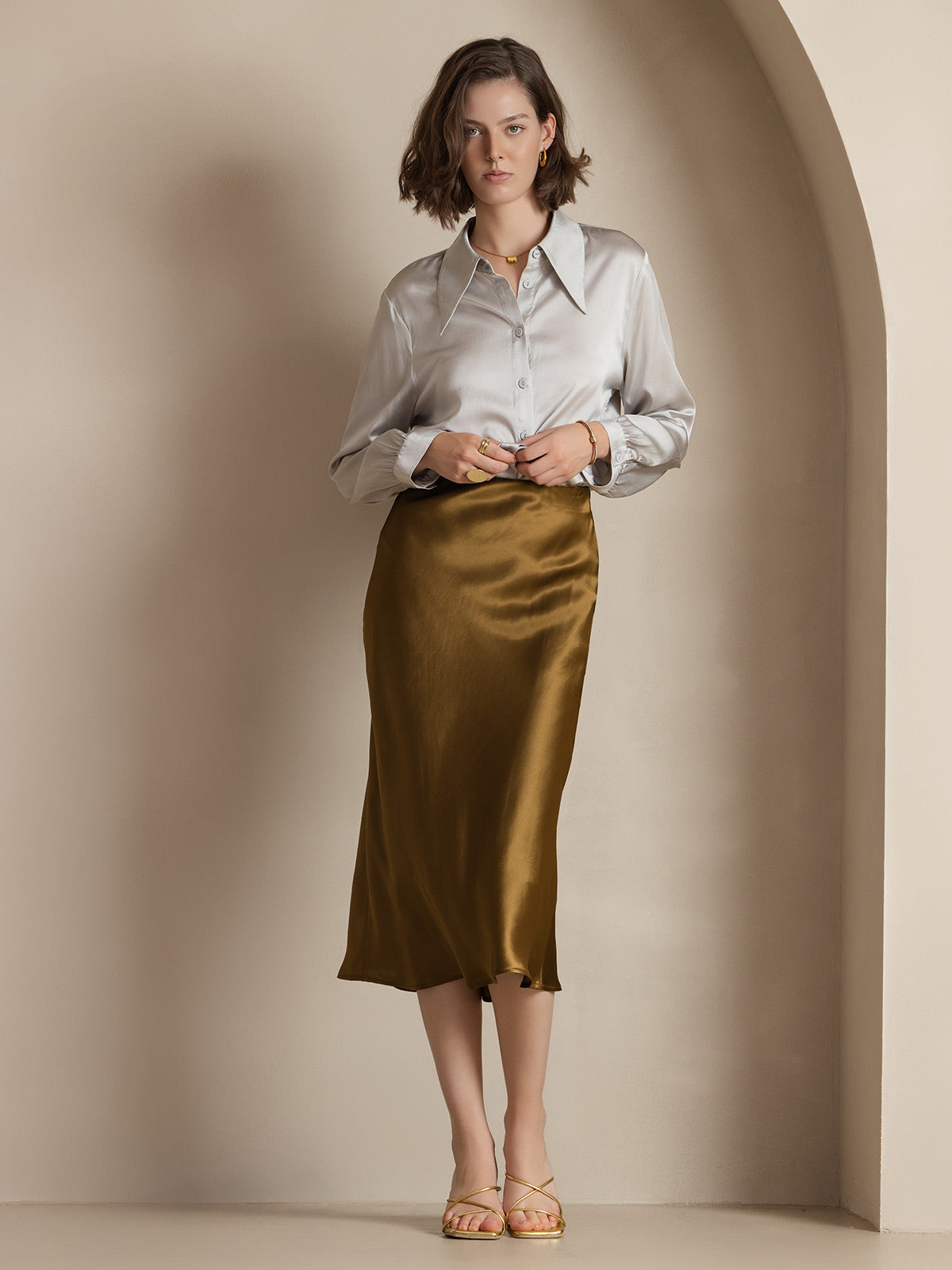 [Bruin] SilkSilky-NL 19Momme Pure Silk Skirt 004