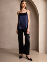 [Donkerblauw] SilkSilky-NL Spaghetti Strap Cami-Top 006