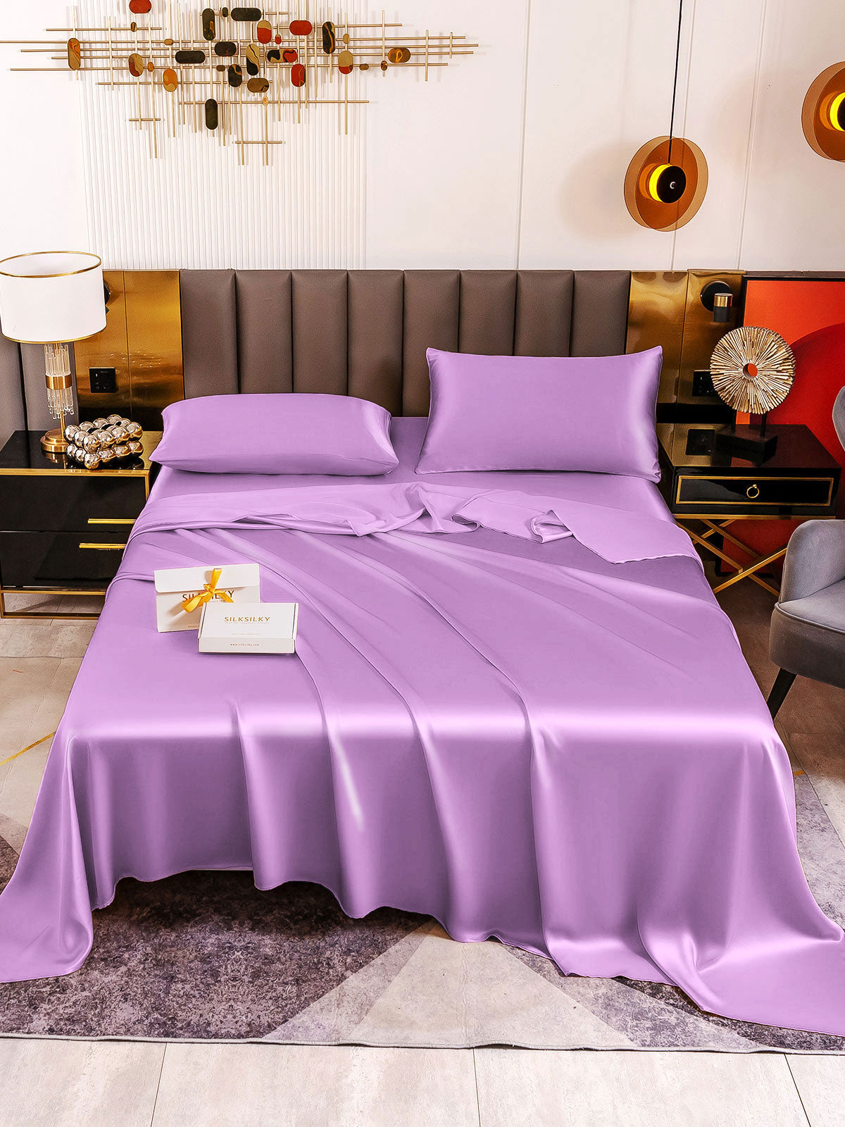 [Lavendel] SilkSilky-NL 19Momme Bedding Set 005