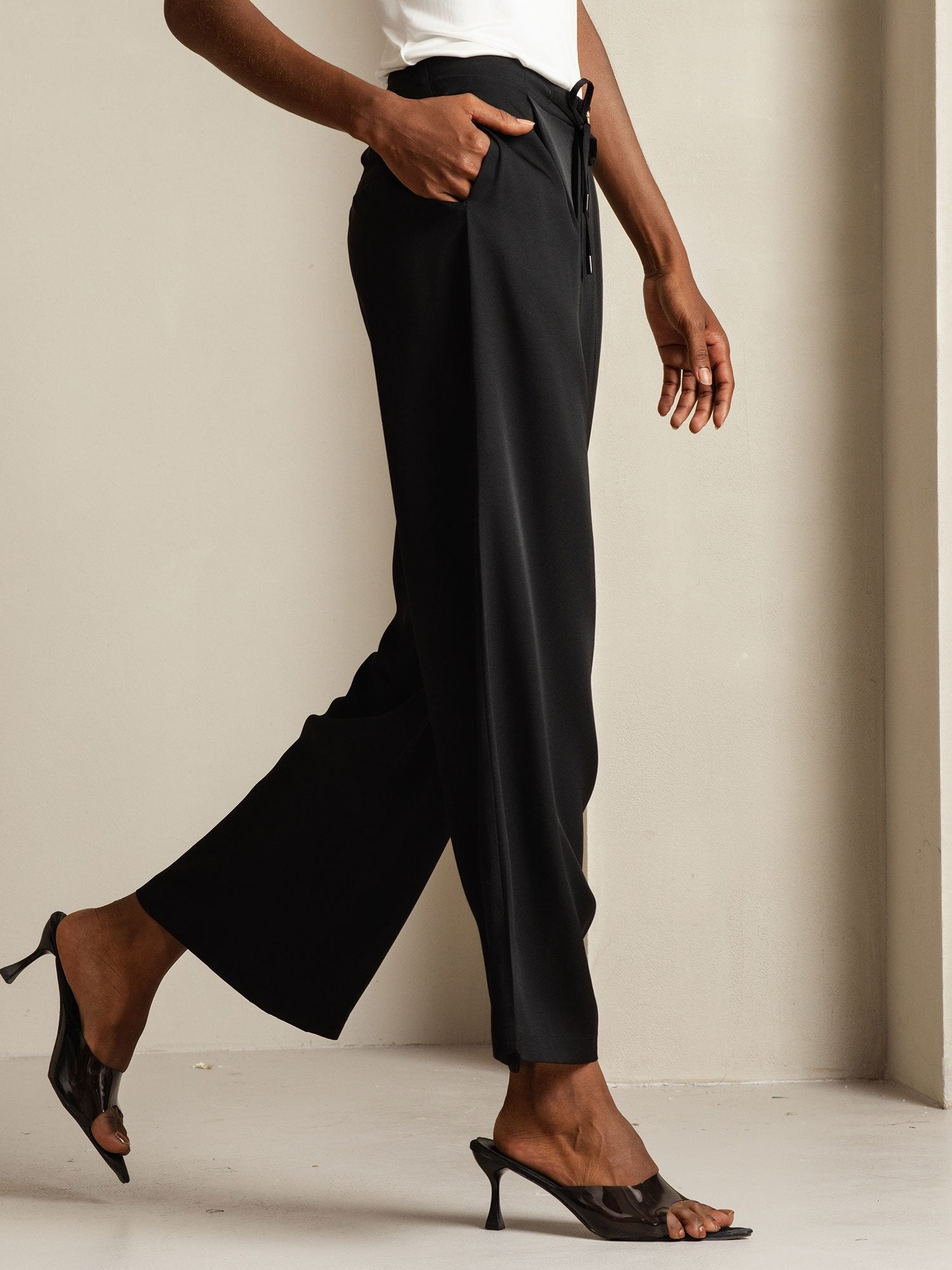 [Zwart] SilkSilky-NL 19Momme Zijde Womens Pants 008