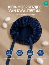 [Donkerblauw] SilkSilky-NL Slaapmutsen 002