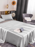 SilkSilky NL 19Momme Pure Silk Bedding Set Zilver 004