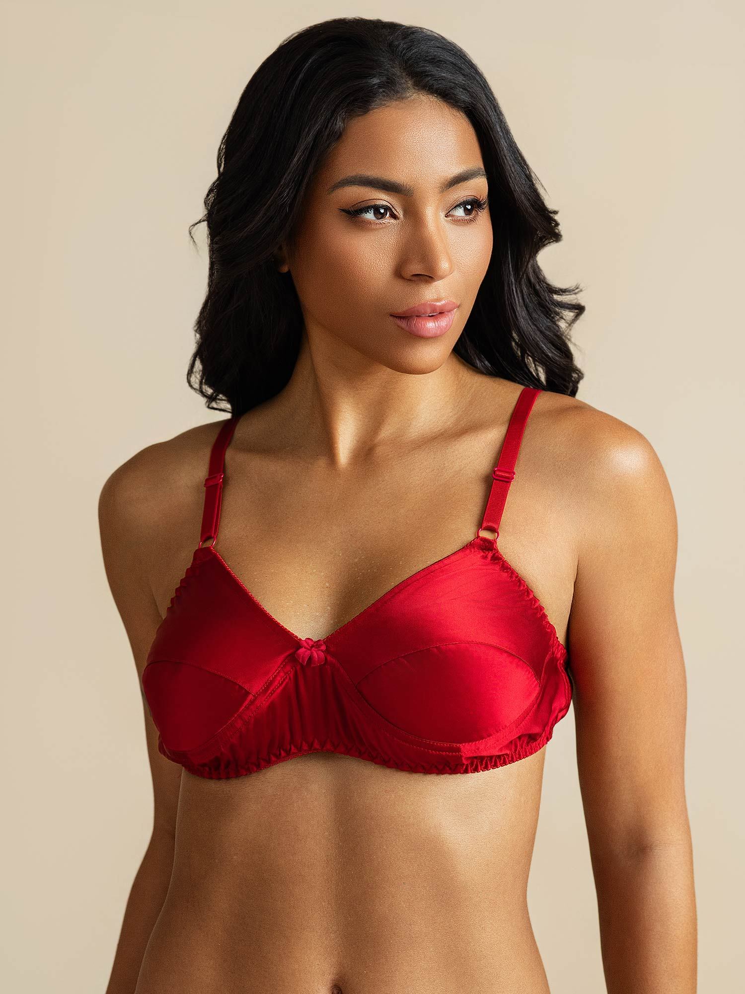 [Rode] SilkSilky-NL Zijde Bra 007,