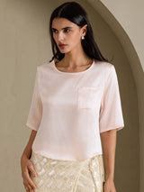[Roze] SilkSilky-NL Half Sleeve Dames T-Shirt 003