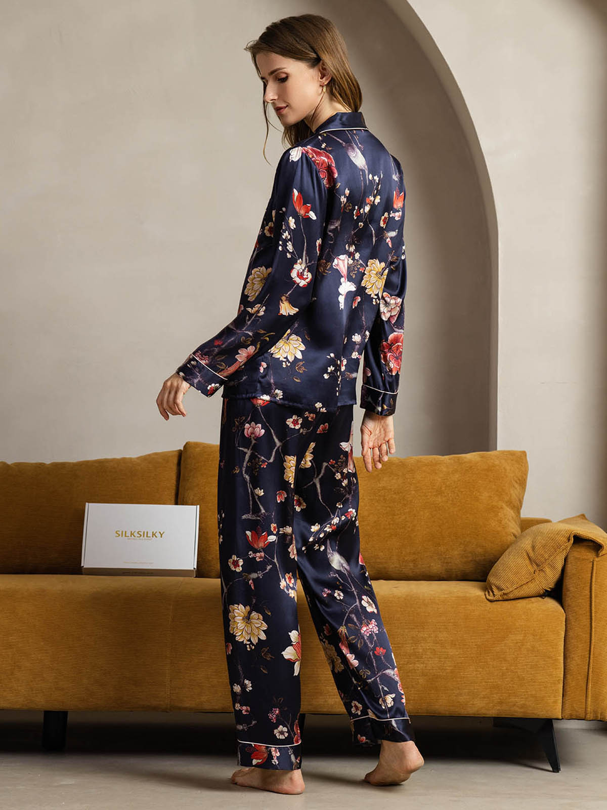 [Marine Bloemen] SilkSilky-NL Womens Pajamas 002