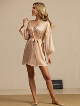 [Geel Hart Geo] SilkSilky-NL Lange Mouw Dames Kamerjas 006
