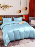 SilkSilky NL 19Momme Pure Silk Bedding Set Lichtblauw 001