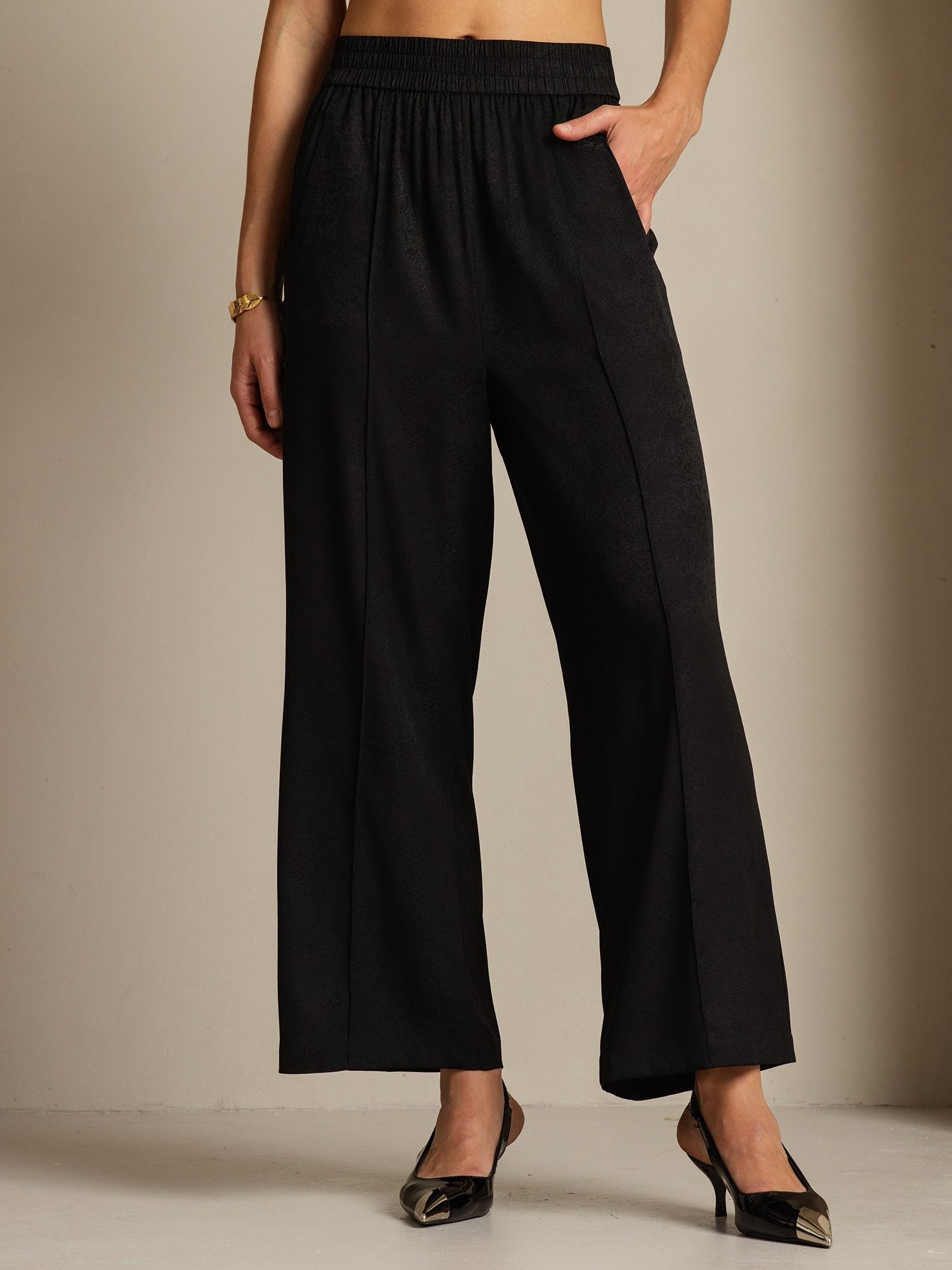 [Zwart] SilkSilky-NL 22Momme Zijde Womens Pants 001
