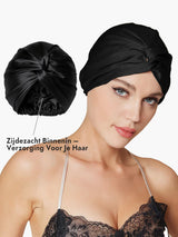 [Zwart] SilkSilky-NL Slaapmutsen 004