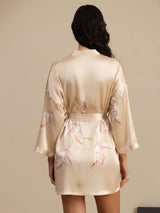 [Champagne] SilkSilky-NL 3/4 Sleeve Dames Kamerjas 002