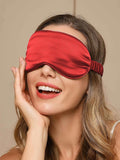 SilkSilky-NL 19Momme Eye Mask Donkerrood 002