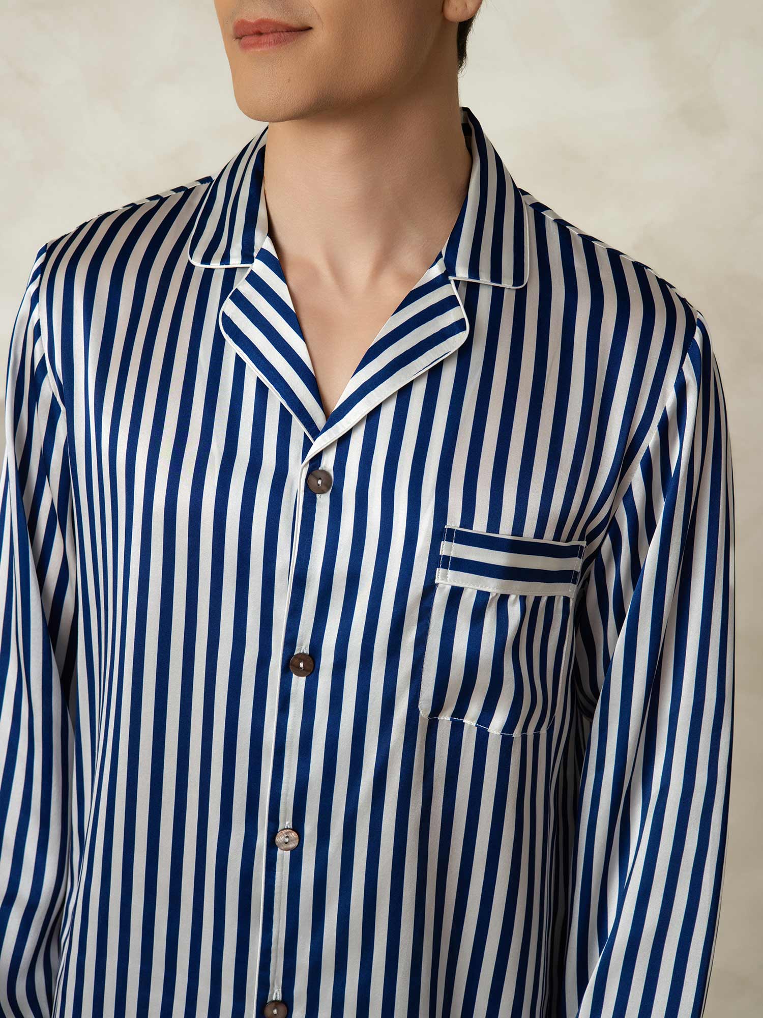 [Marine Streep] SilkSilky-NL 19Momme Mens Pajamas 006