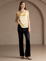 [Lichtgeel] SilkSilky-NL Sleeveless Round Neck Cami-Top 006