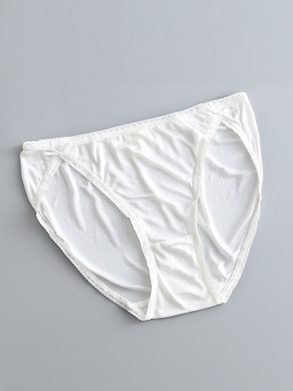 [Wit] SilkSilky-NL Zijde Gebreid Panty 005
