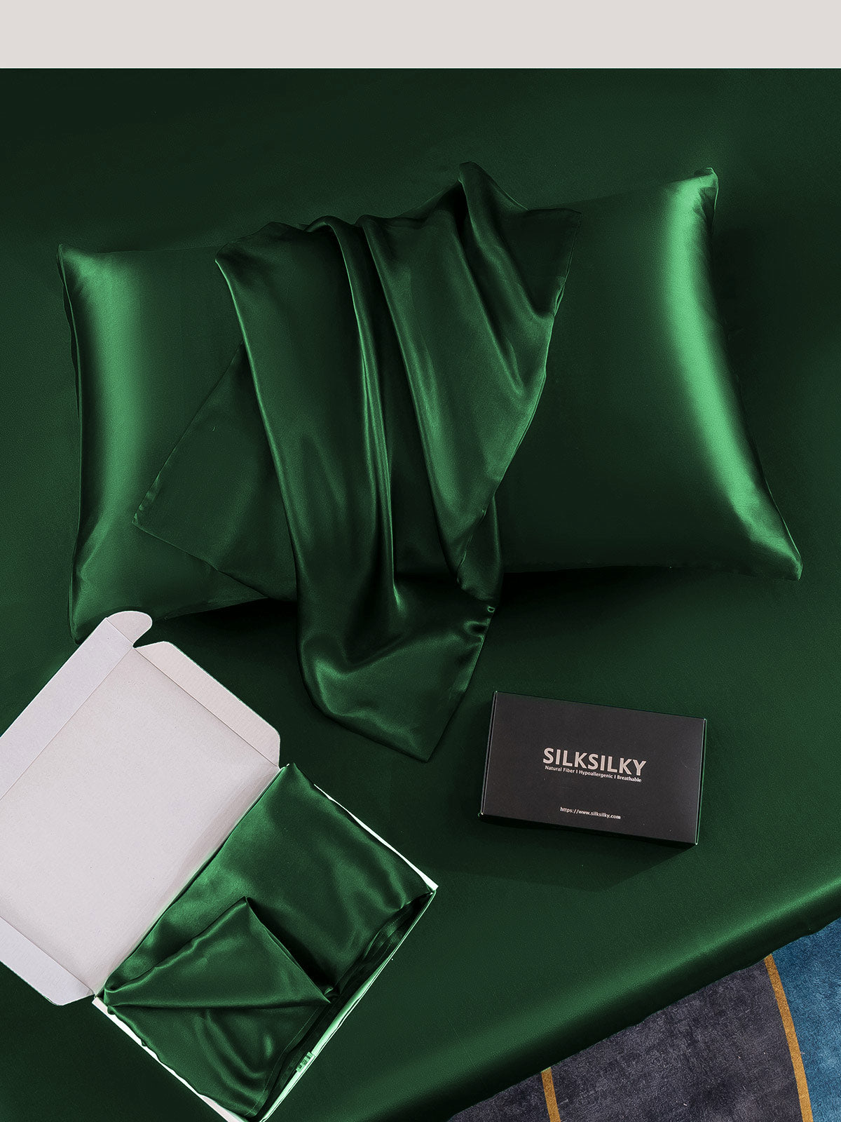 [Donkergroen] SilkSilky-NL 19Momme Pillowcase 006