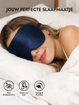 [Donkerblauw] SilkSilky-NL Oogmasker 005