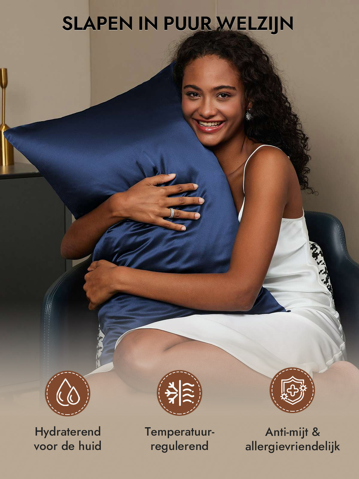 [Donkerblauw] SilkSilky-NL 30Momme Pillowcase 005