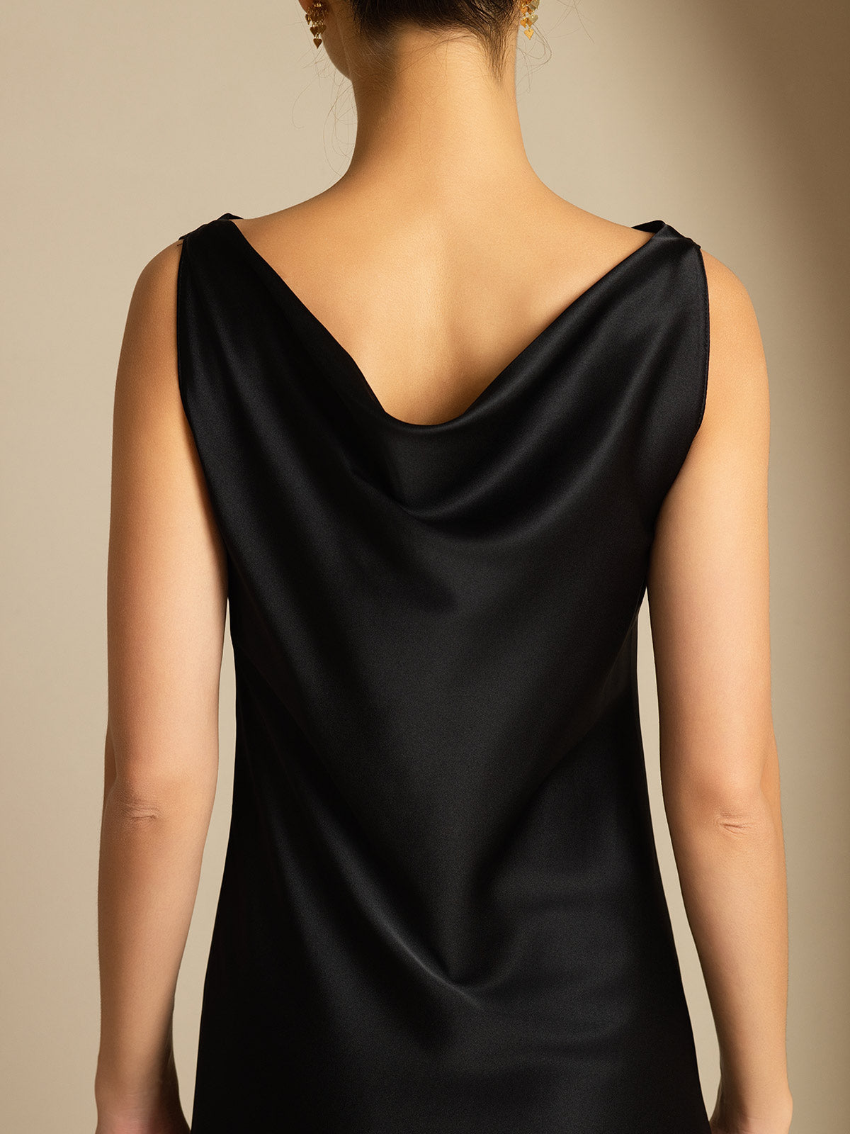 [Zwart] SilkSilky-NL 19Momme Zijde Dress 004