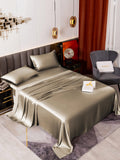 SilkSilky NL 19Momme Pure Silk Bedding Set Zilver 006