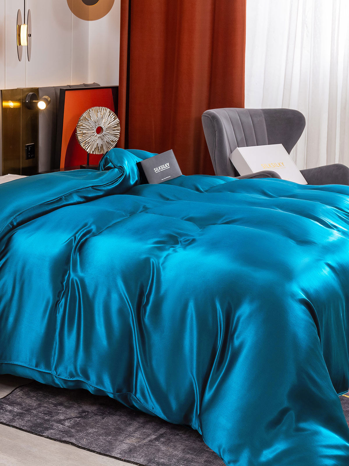 [Koningsblauw] SilkSilky-NL 19Momme Duvet Covers 003