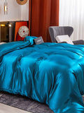 SilkSilky NL 19Momme Pure Silk Duvet Cover Koningsblauw 004