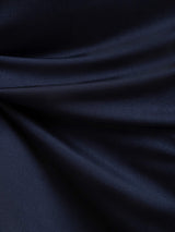 [Donkerblauw] SilkSilky-NL Zijde Gebreid Ronde Hals Nachthemd 005,