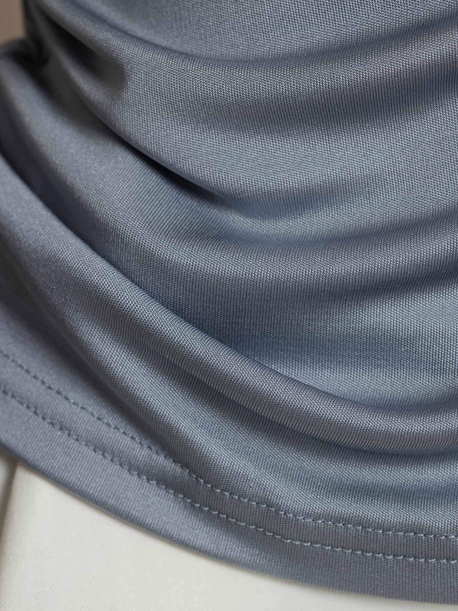 [Lichtgrijs] SilkSilky-NL Zijde Womens T-Shirt 005