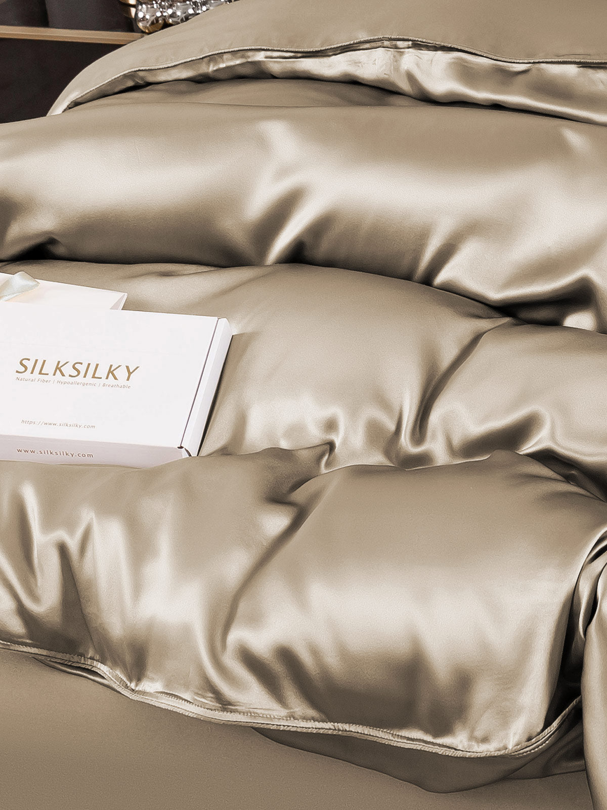 [Khaki] SilkSilky-NL 19Momme Duvet Covers 003