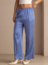 [Blauwe Krijtstreep] SilkSilky-NL Womens Pants 006