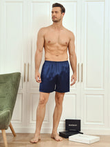 [Donkerblauw] SilkSilky-NL Mens Sleep Bottoms 005