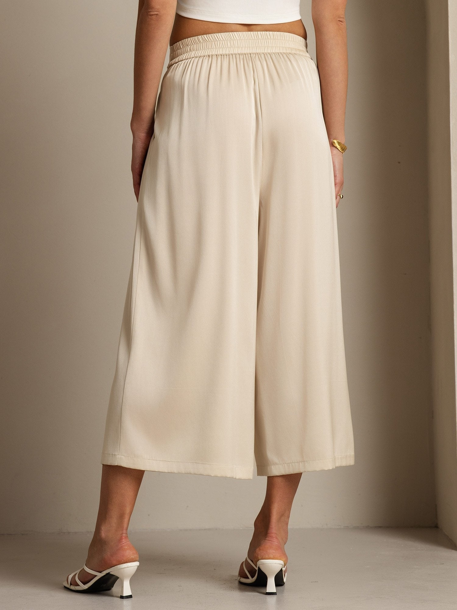 [Beige] SilkSilky-NL 19Momme Zijde Womens Pants 006