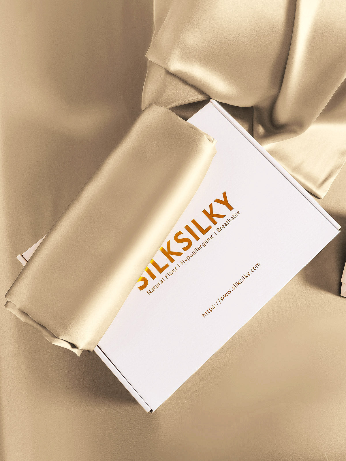 [Beige] SilkSilky-NL 22Momme Pure Silk Pillowcase 007