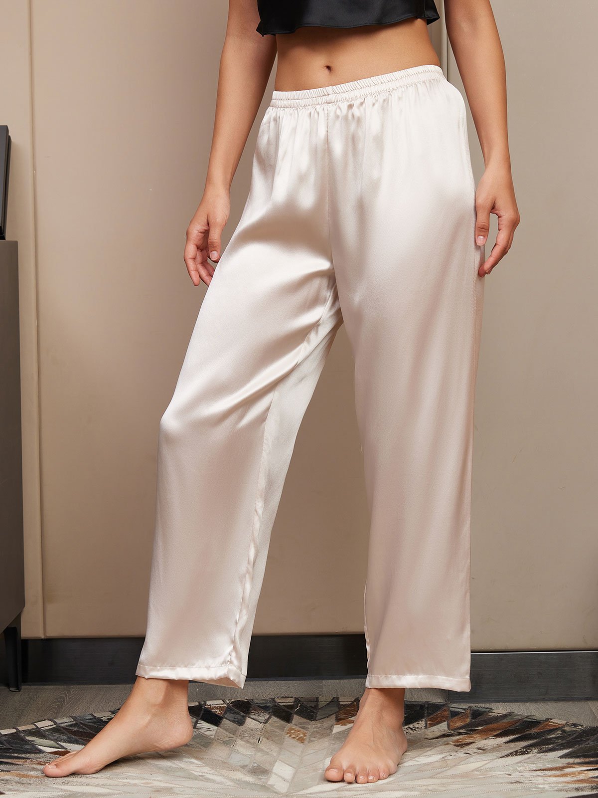 [Lichtbeige] SilkSilky-NL Women's Sleep Pants 003
