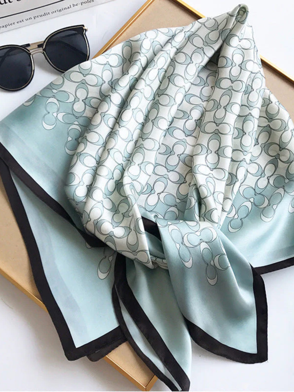 SilkSilky NL Pure Silk Scarf Mintgroen 002